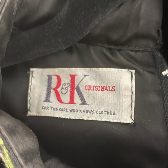 70s RK ORIGINALS true vintage BLACK velvet floral MAXI DRESS belt MEDIUM roses - Picture 11 of 12